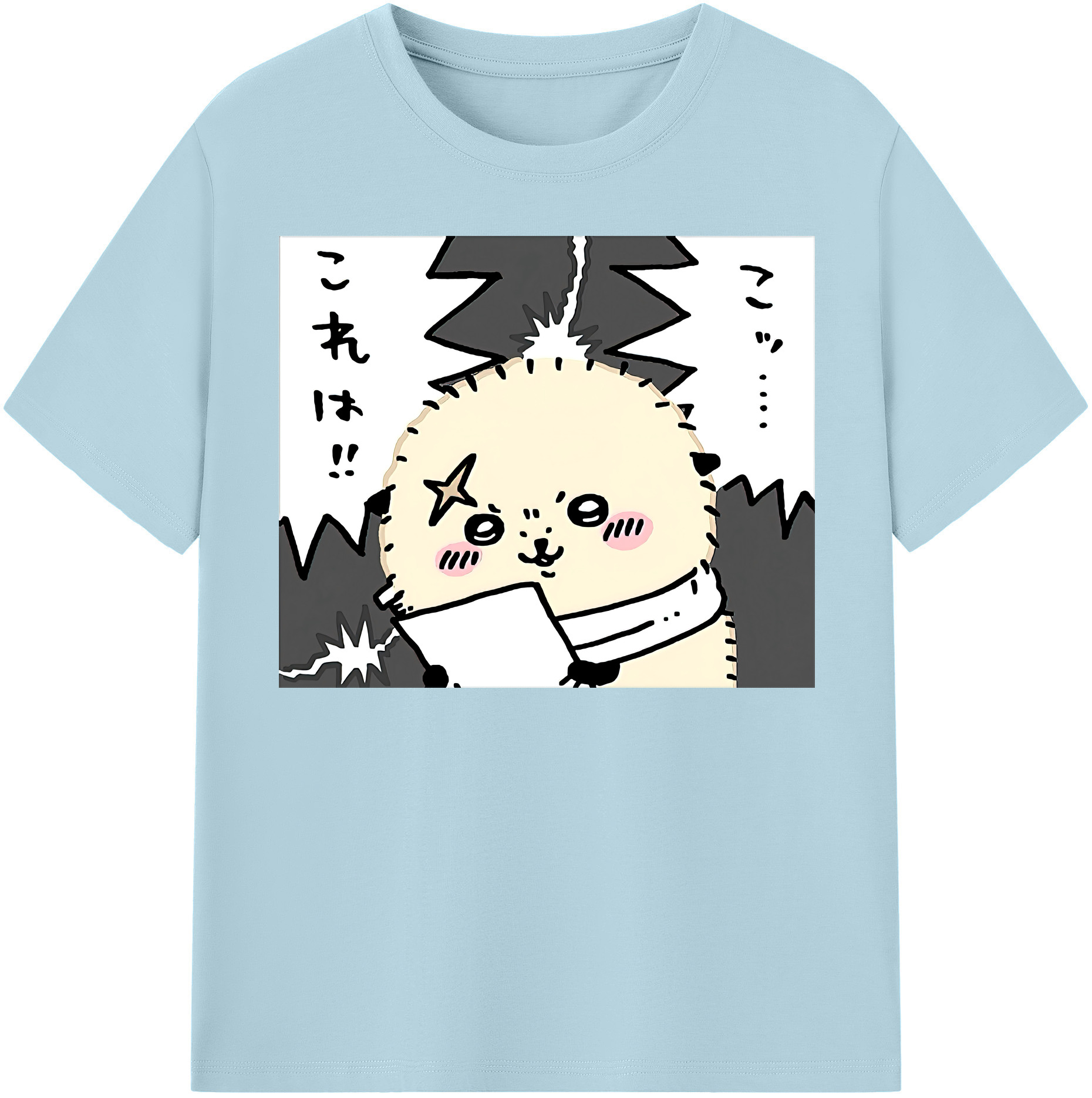（画像用） ちいかわ ラッコ Chii-kawa Sea otter 綿100％半袖Tシャツ（フロントプリント）